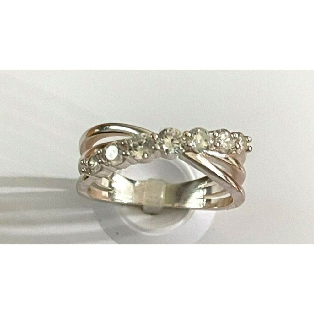 Charter Club Cubic Zirconia Silver Plated Size 8 Ring  Jewelry New in Box